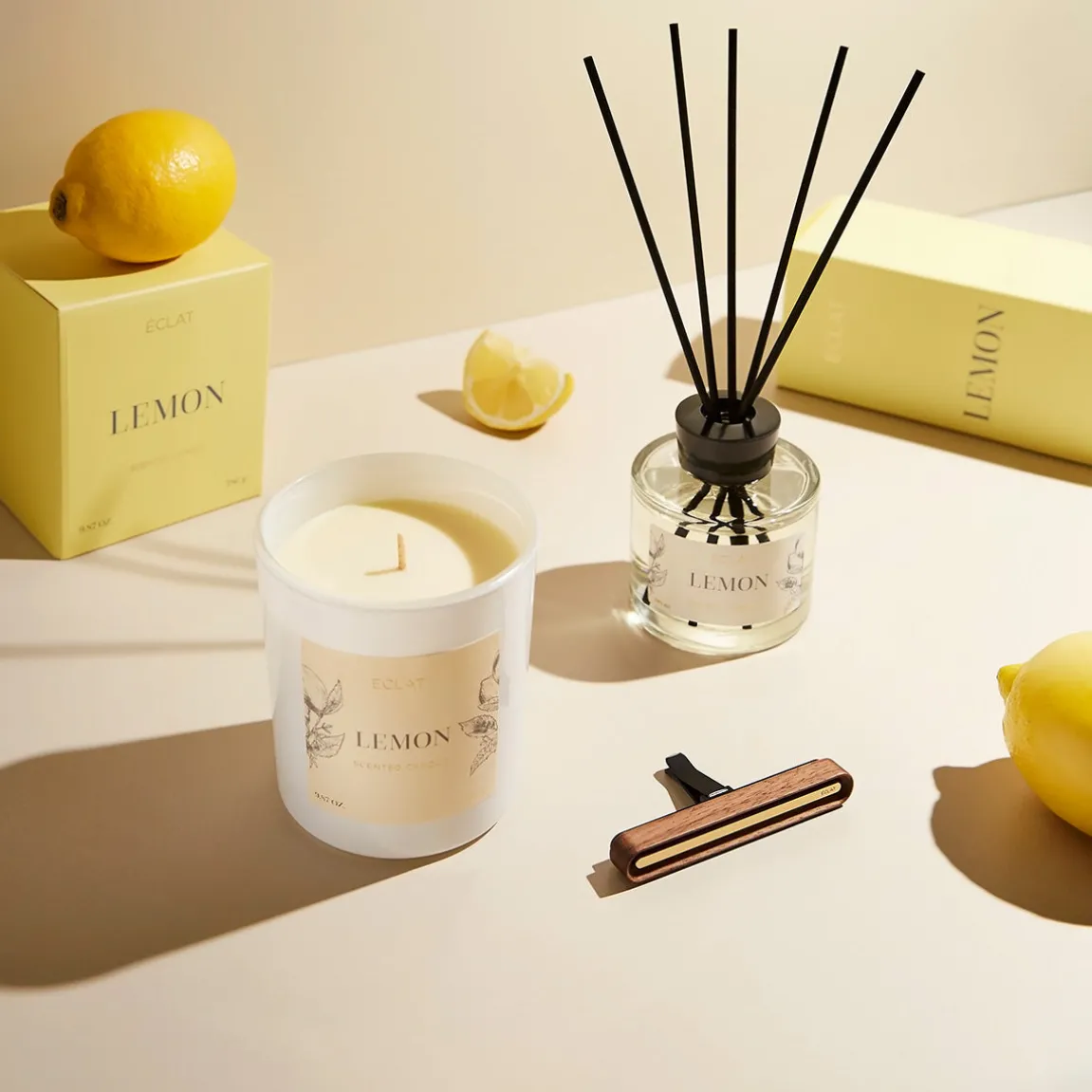 ÉCLAT Lemon Duftkerze aus Sojawachs